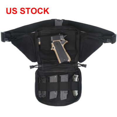 Tactical Pistol Waist Chest Bag Handgun Holster Pouch Concealed Men's Fanny Pack