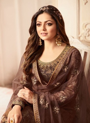 Robe Sari Bollywood - Noir Et Magenta - Taille XS à XXL - Neuf Avec étiquettes