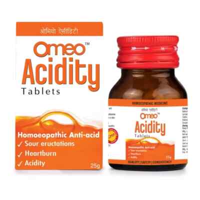 BJain Omeo Acidity Tablets (25g) Homeopathic Free Shipping World Wide