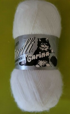 NWT Porticelli Carin Acrylic  Fashion Yarn White 2O zs 56.7 G 1 Skein  Italy 