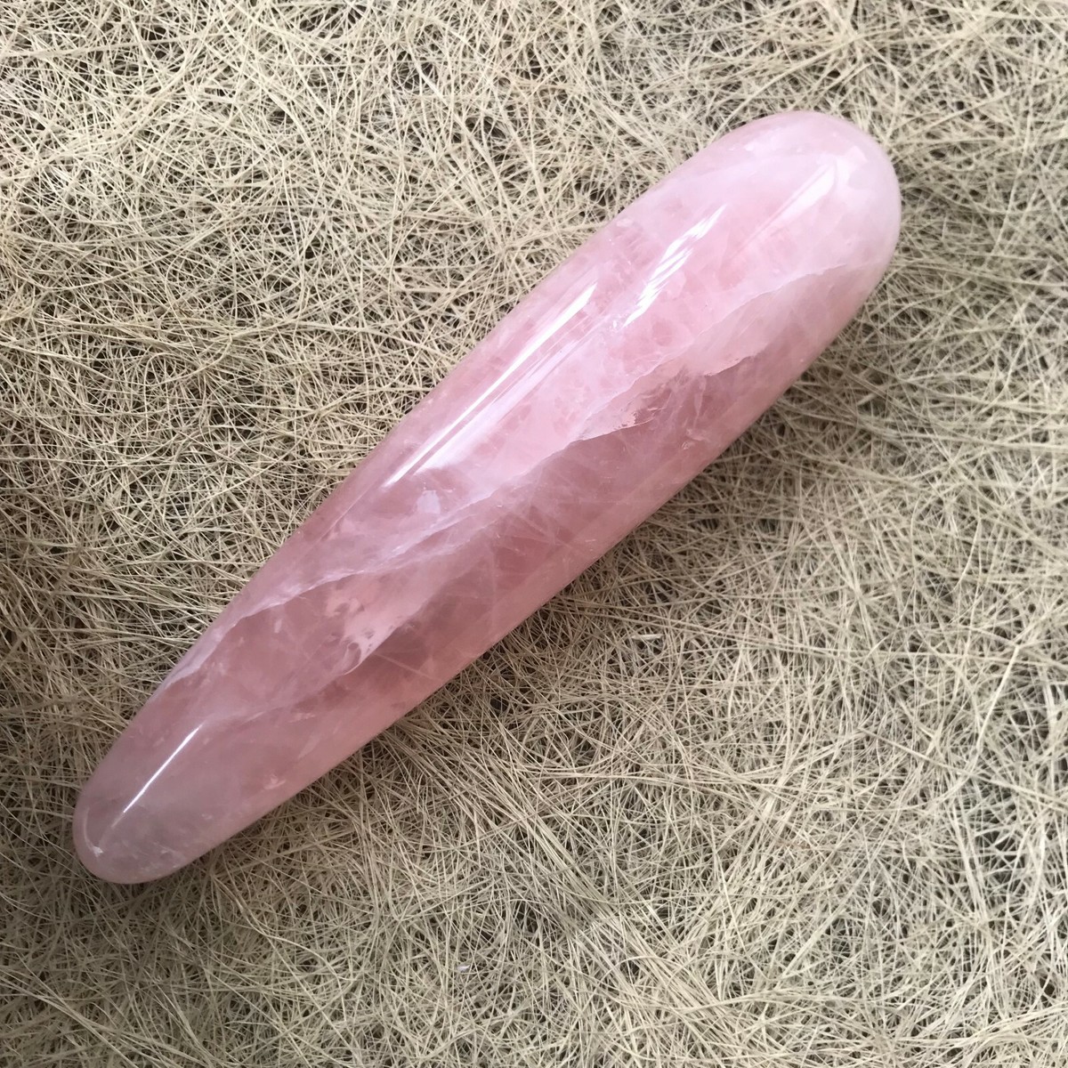 Natural rose quartz Massage Wand Quartz Crystal Dildo Yoni Woman Healing |  eBay