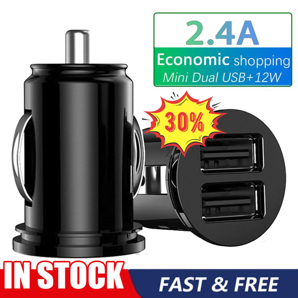 Fast Car Charger Dual USB Car Charger Cigarette Lighter Socket  Adapter]