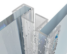 SHOWER DOOR VERTICAL SHOWER SEAL STRIPS 4-6MM GLASS SET OF TWO X 2M LONG EACH