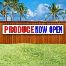 PRODUCE NOW OPEN Advertising Vinyl Banner Flag Sign LARGE HUGE XXL SIZE