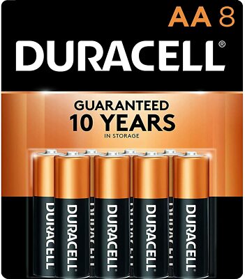 8-Pack Duracell Coppertop AA Alkaline Battery