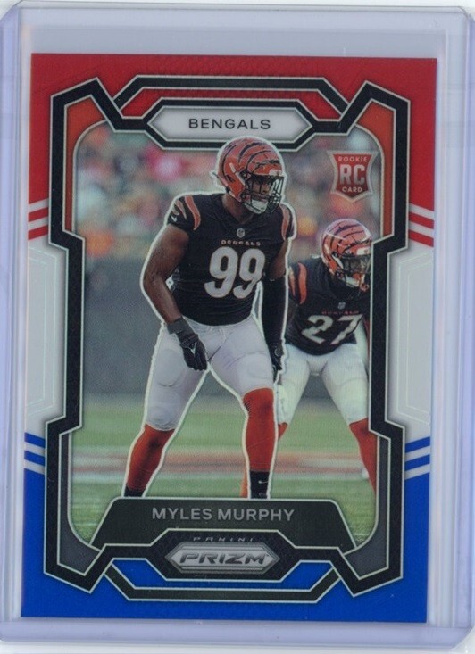 MYLES MURPHY 2023 Panini Prizm Red White Blue RC Rookie #320 Bengals Clemson