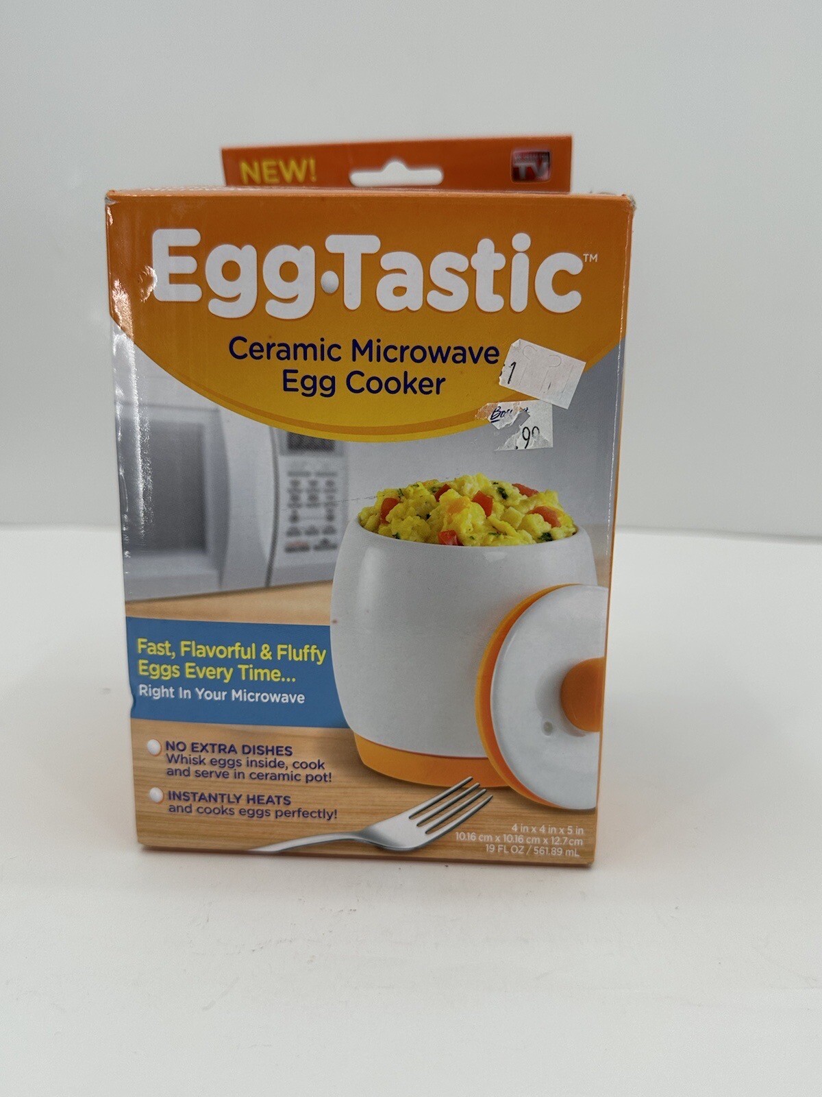 EggTastic Ceramic Microwave Egg Cooker Instantly Cooks Eggs Perfectly