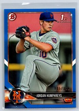 2018 Bowman Jordan Humphreys 1st Bowman Rookie Blue Parallel #/150 RC