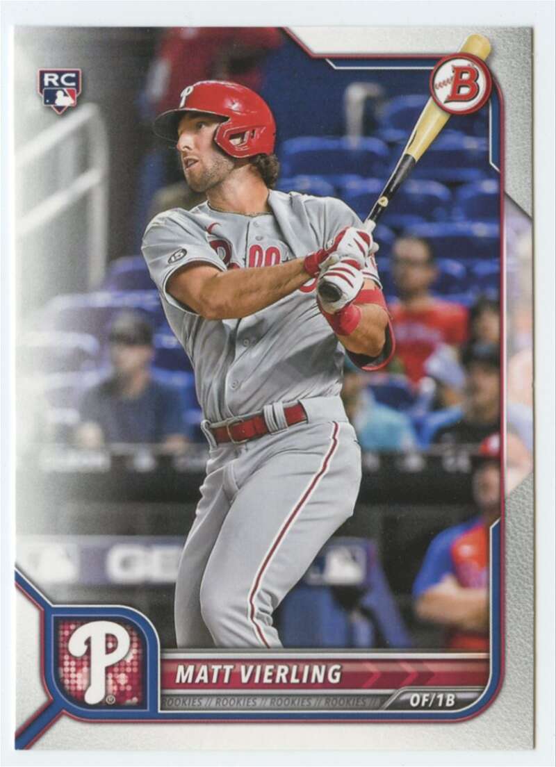 2022 Bowman #89 Matt Vierling Philadelphia Phillies Rookie | eBay
