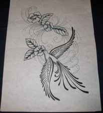* TRI CHEM 7684 A FANTASY BIRD WATCHER Liquid Embroidery Picture TRICHEM