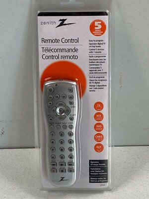 Zenith 5-Device Universal Remote Control. Gray. Model #ZP505 | eBay