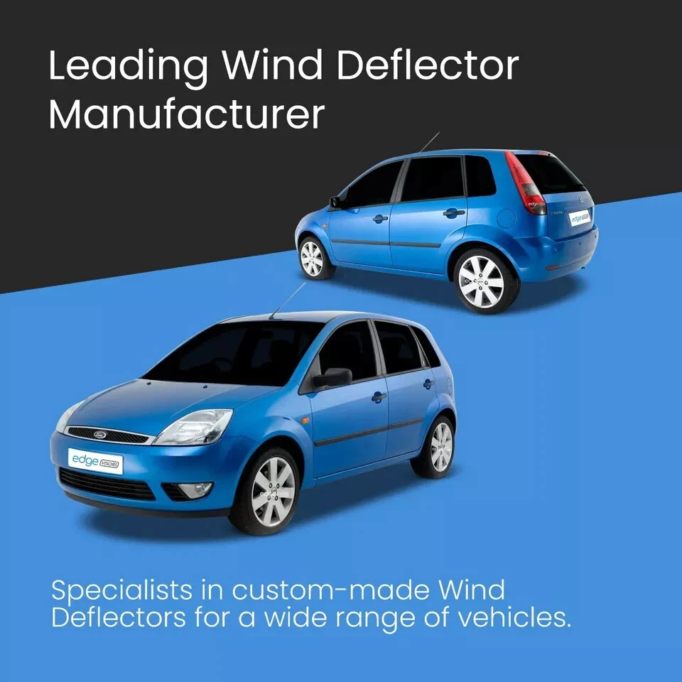Ford Fiesta MK6 2002-2008 5 Door Hatchback Wind Deflectors 4pc Tinted - Image 2 of 4