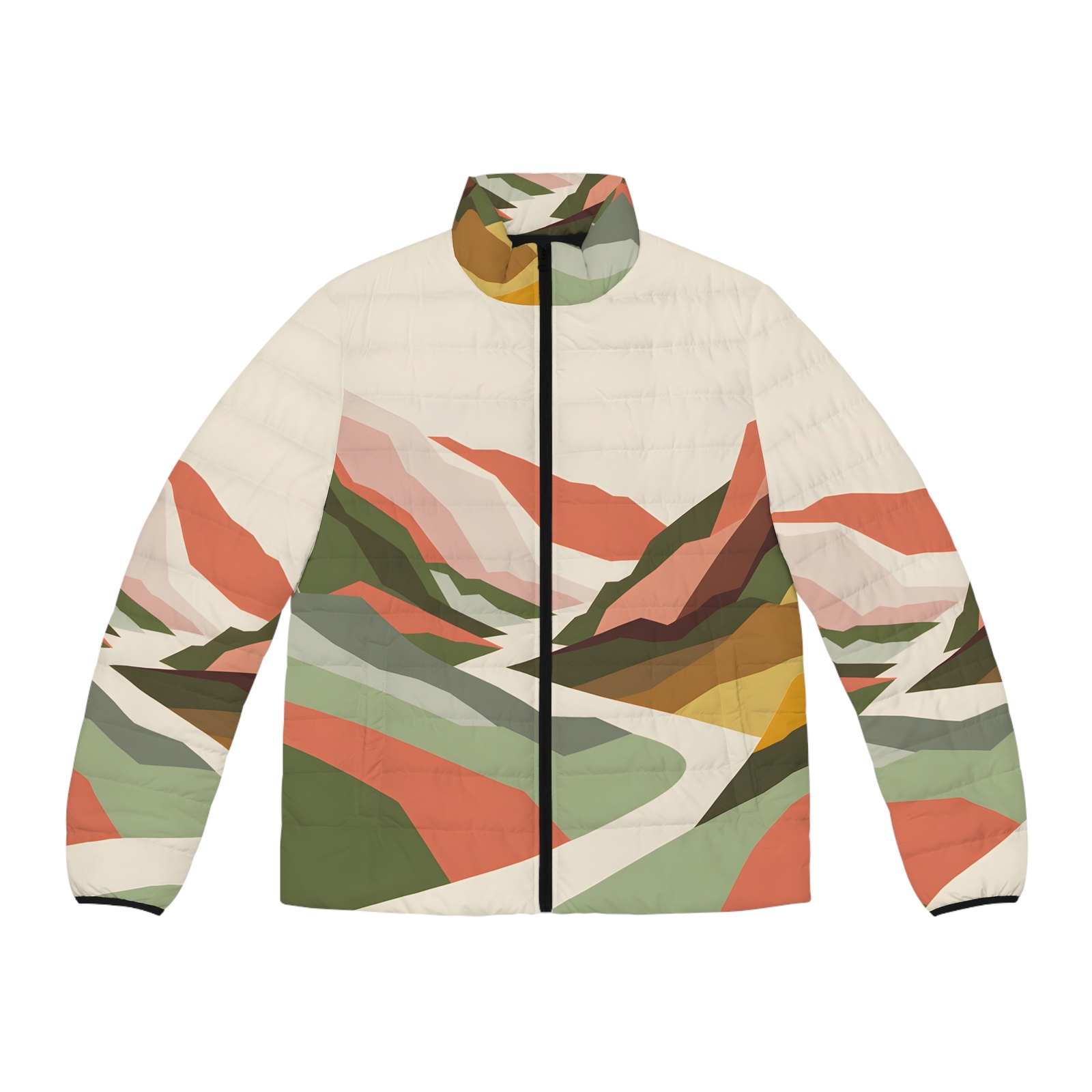 Nature-Inspired Calm Divide Puffer Jacket for Winter Outdoor Adventures