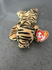 Ty Beanie Baby - Stripes the Tiger - 1995 Free Shipping w/ tag