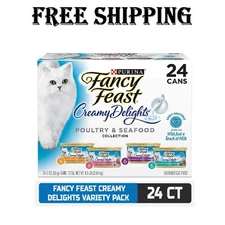 Purina Fancy Feast Wet Cat Food Variety Pack, Creamy Delights - (24) 3 oz. Cans
