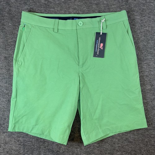 Vineyard Vines Mens On The Go OTG Shorts Performance Terrapin Green Sz 34 NEW