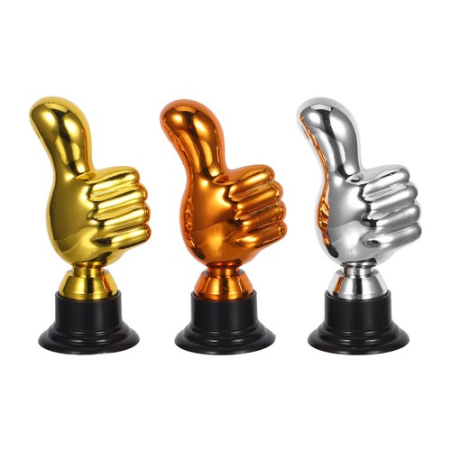 Laroal Trophée Pouce Levé – Statue Bureau Humoristique Pour Récompense Sport, Cérémonie, Fête (Plastique)