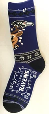 NFL Baltimore Ravens Ugly Sweater Socks, New (REINDEER)