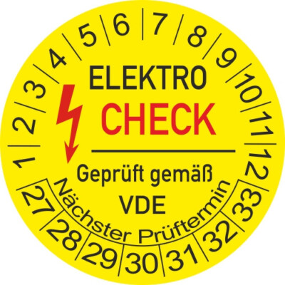 UVV Elektro Check Prüfplaketten Wartung 1 bis 1000 Stück 2027 5220