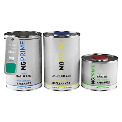 Autolack Dose Set für MAN LH6J Ontario Green Basislack 2K Klarlack 2,5L