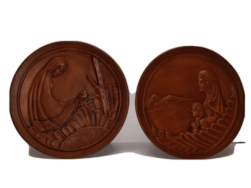 MADONNA OF LOVE & GRACE OF MADONNA Frankoma Pottery Grace Lee Frank WALL PLATE