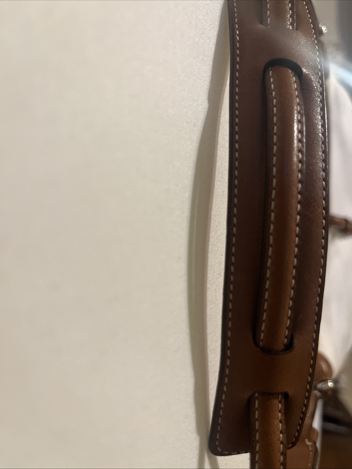 COACH Hampton Vintage Clip Lock Canvas Rare Leather White Handbag Purse Classic image 6