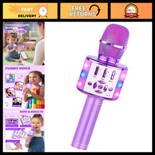 Kids Karaoke Microphone with Lights - Fun Toddler Toy for Girls  Boys, Ages 3-8