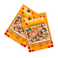 5" x 7" Orange Thanksgiving I Spy Activity Sheets 24 Pc.