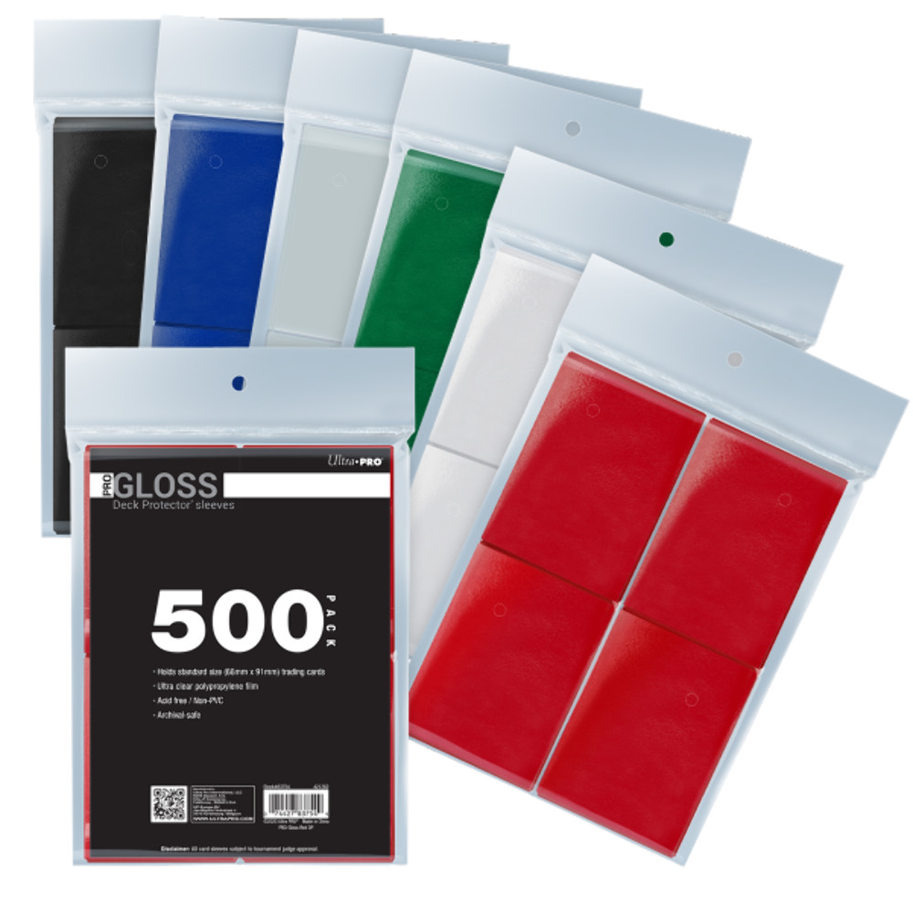 Ultra PRO Gloss Standard Deck Sleeves Protector High Clarity Organizer 500 Ct