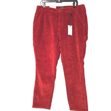 Judy Blue Plus Womens Slim Fit Corduroy Size 31 rust Orange NWT JB88377 Fall 