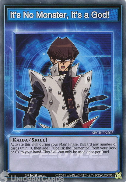 SBCB-ENS02 It's No Monster, It's a God! Common 1st Edition Mint YuGiOh Card