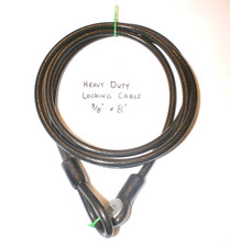 Locking cable 8' x 3/8" with loops