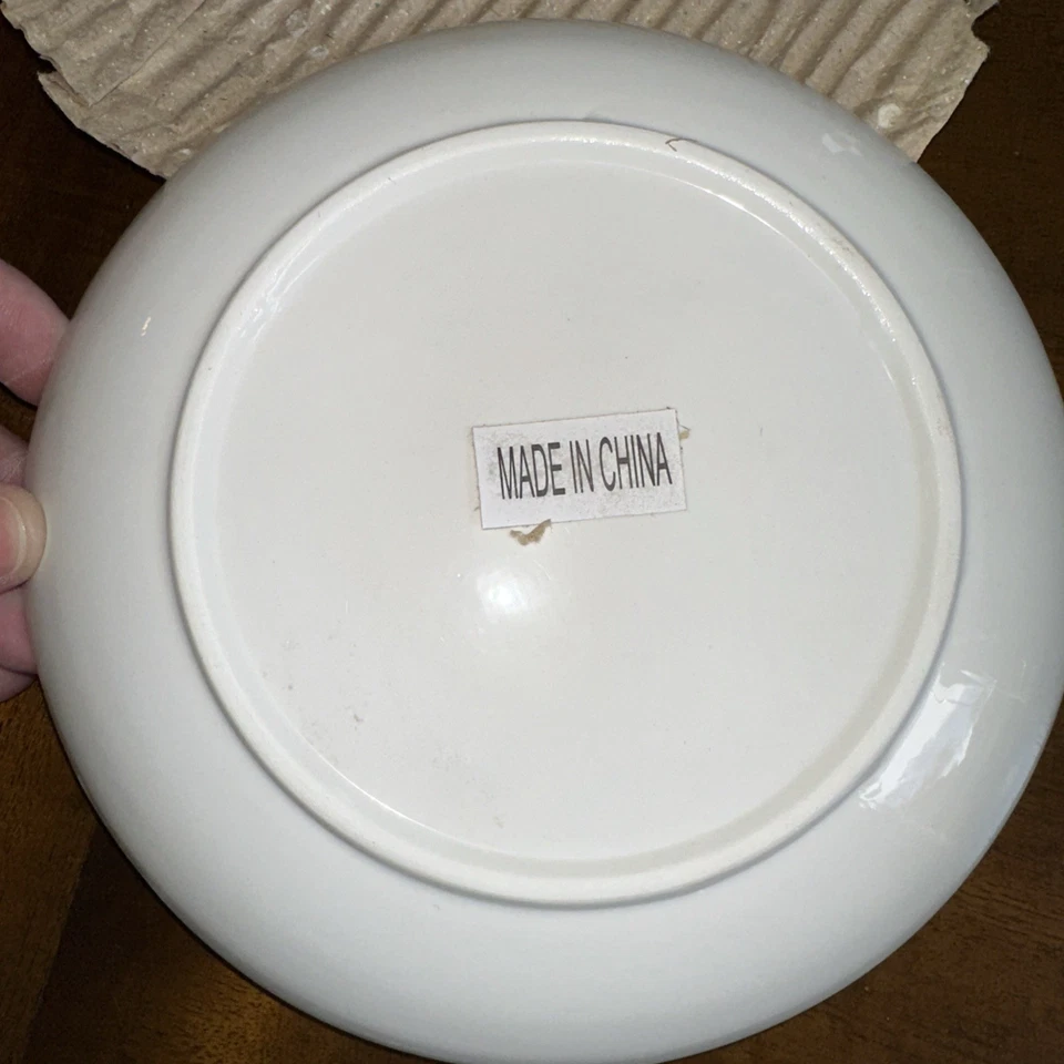 Vintage Macy's Harlequin Christmas Dessert Plates Set of 4 w/Original Box - Image 4 of 4