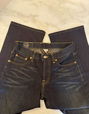 Vintage 90s Lucky Brand Gene Montesano Slim Bootleg Jeans, Made in the USA