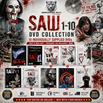 SAW MOVIE FILM 1-10 DVD COLLECTION PART 1 2 3 4 5 6 7 Jigsaw 8
