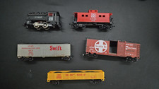 Life-Like HO Train Lot Loco Caboose Gondola Sidecars Tracks Trees Control
