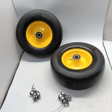 13X5.00-6 Flat-Free Lawn Mower Tire & Wheel Set of 2, Zero-Turn Mower Front Tire