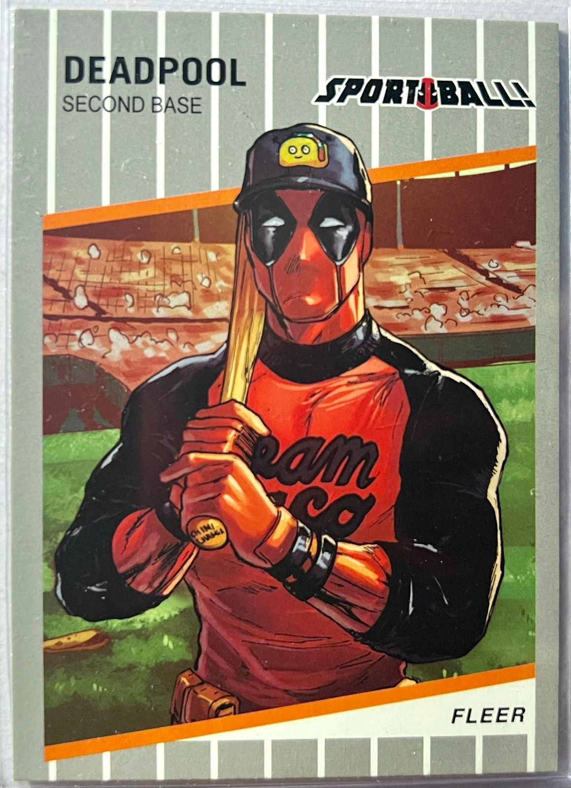 DEADPOOL Sport Ball! Card 2018 Upper Deck Marvel 1989 Fleer Bill Ripken FF #SB4