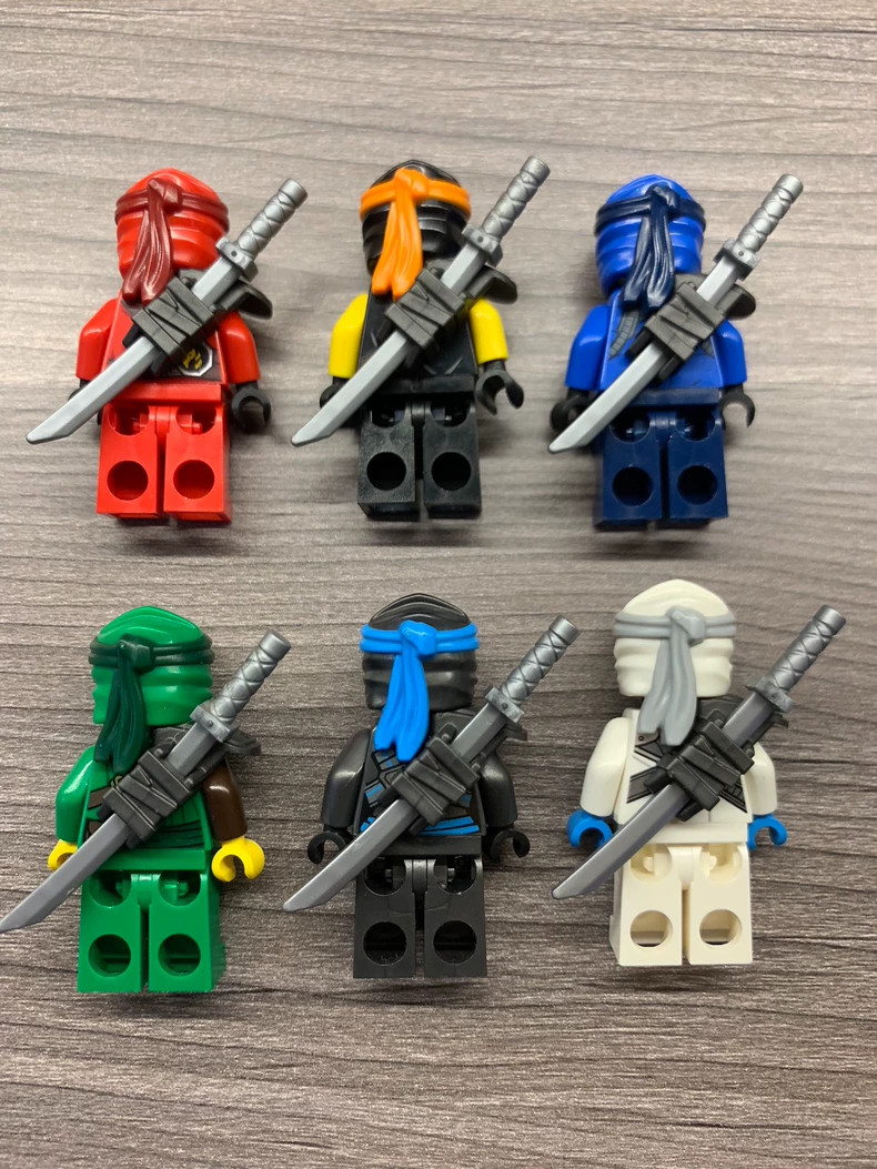 ブラインド4個 Lego Njo531 Kai，Njo532 Cole，Njo548 Jay，Njo537 Zane，Njo547.Niya