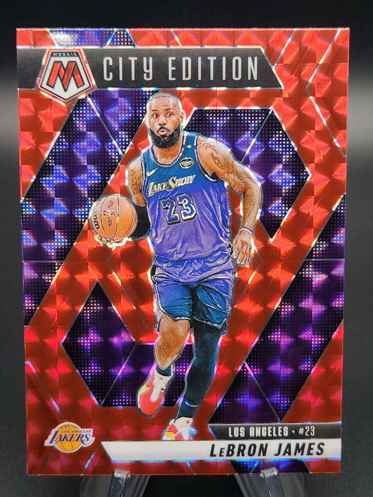 LeBron James 2024-25 Panini Mosaic Red City Edition
