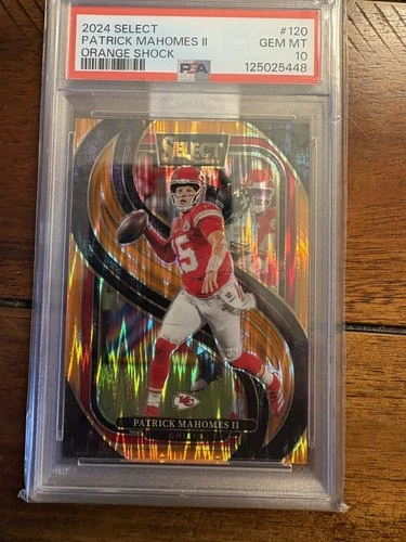 2024 Panini Select #120 Patrick Mahomes II Orange Prizm Shock PSA 10 #/399