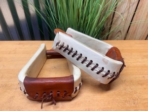 Rawhide Covered Western Horse Saddle Roping  Ranch Stirrups