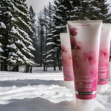  3 pcs CHERRY BLOSSOM Body Cream 8 Oz    Bath  Body Works w/Shea Butter New