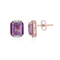 Cavill Lavendel Amethyst Ohrringe 925 Silber RoséGold Vergoldet 3,14Ct