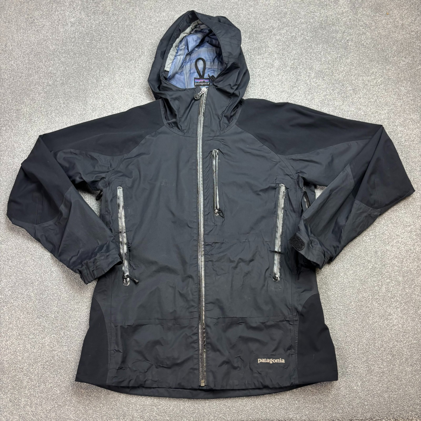 Chaqueta Patagonia Adulto Pequeña Negra Super Pluma II Cortavientos Ligera Hombres*