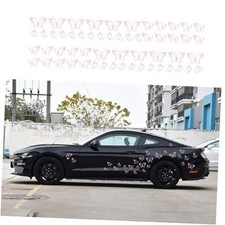  56PCS Butterfly Graphic Car Sticker Waterproof Decoration Car Side Door Pink