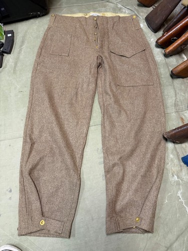 WWII BRITISH ARMY P1937 P37 WOOL BATTLEDRESS FIELD TROUSERS-SIZE 2XLARGE