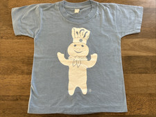 Vintage Pillsburry Doughboy Single Stitch Crew Neck Blue Kis T-shirt