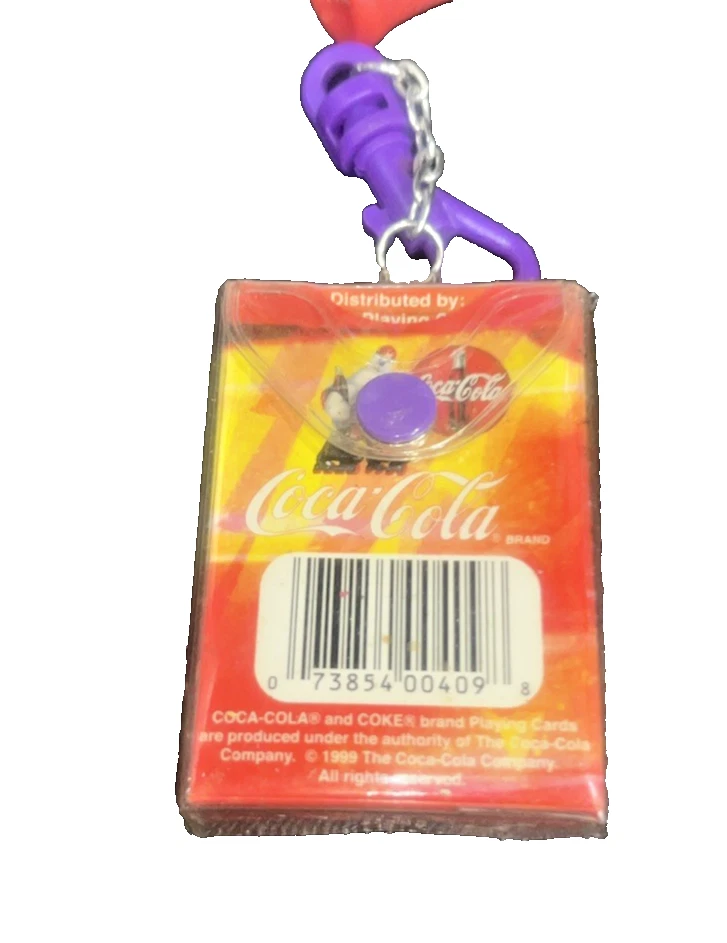 Coca-Cola Key Chain 1990's Mini Playing Coke Cards - Image 3 of 3