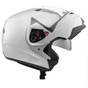 MDS MD200 Solid Flip-Front Motorcycle Helmet White